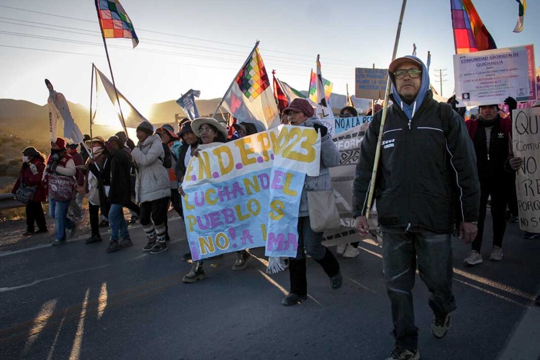 Wichís salteños están en Tilcara apoyando la lucha de los originarios jujeños