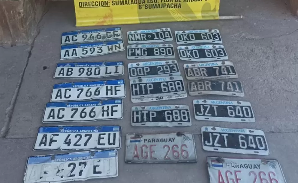 Dos personas fueron detenidas tras robar 13 chapas patentes en Maimará