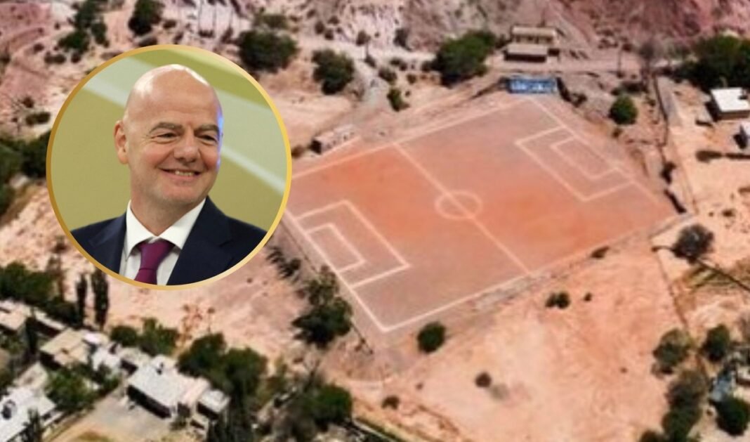 El presidente de la FIFA realizó este viernes un particular posteo, de la cancha de futbol que esta en Argentina
