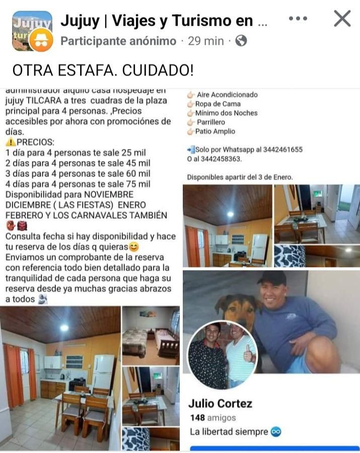 ¡Atención, viajeros! Alertan sobre estafas en alojamientos de Tilcara y alrededores