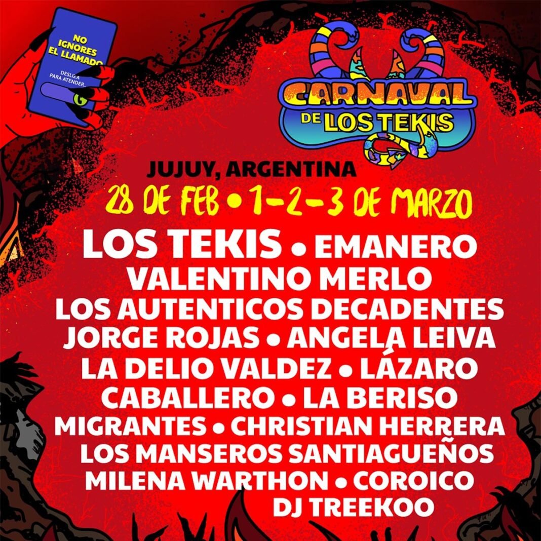 Cartelera para el Carnaval de los Tekis