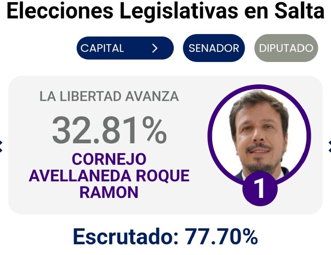 Salta voto electrónico «ya se conocen los primeros cómputos» Gana la libertad avanza