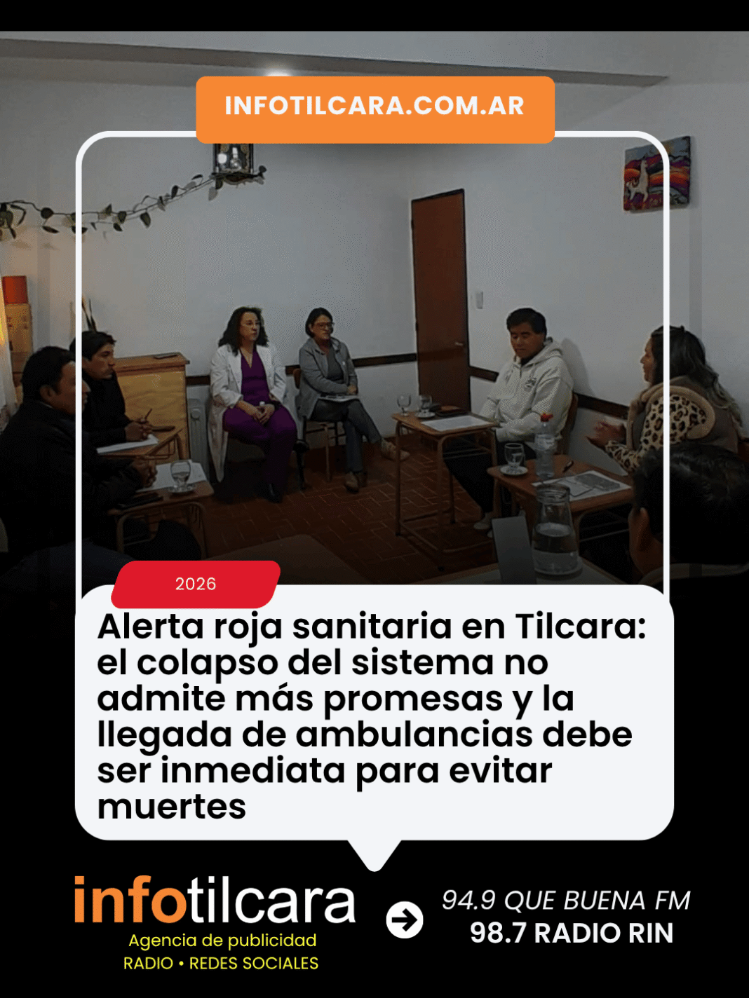 Alerta roja sanitaria en Tilcara: el colapso del sistema no admite más promesas y la llegada de ambulancias debe ser inmediata para evitar muertes